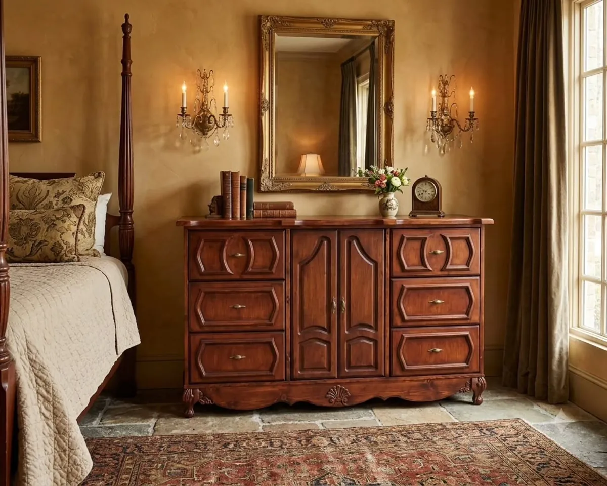 Wooden Bookcase and Sideboard Set