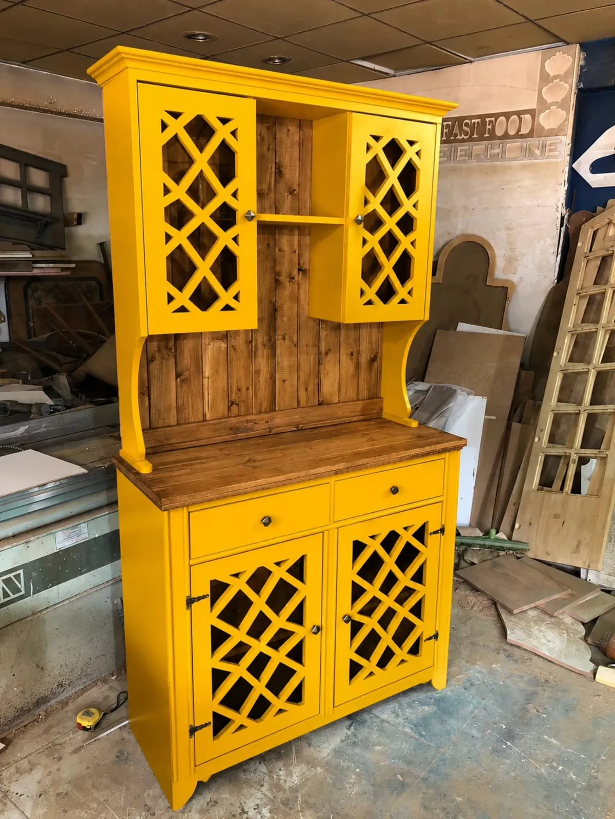 Yellow Wooden Cabinet