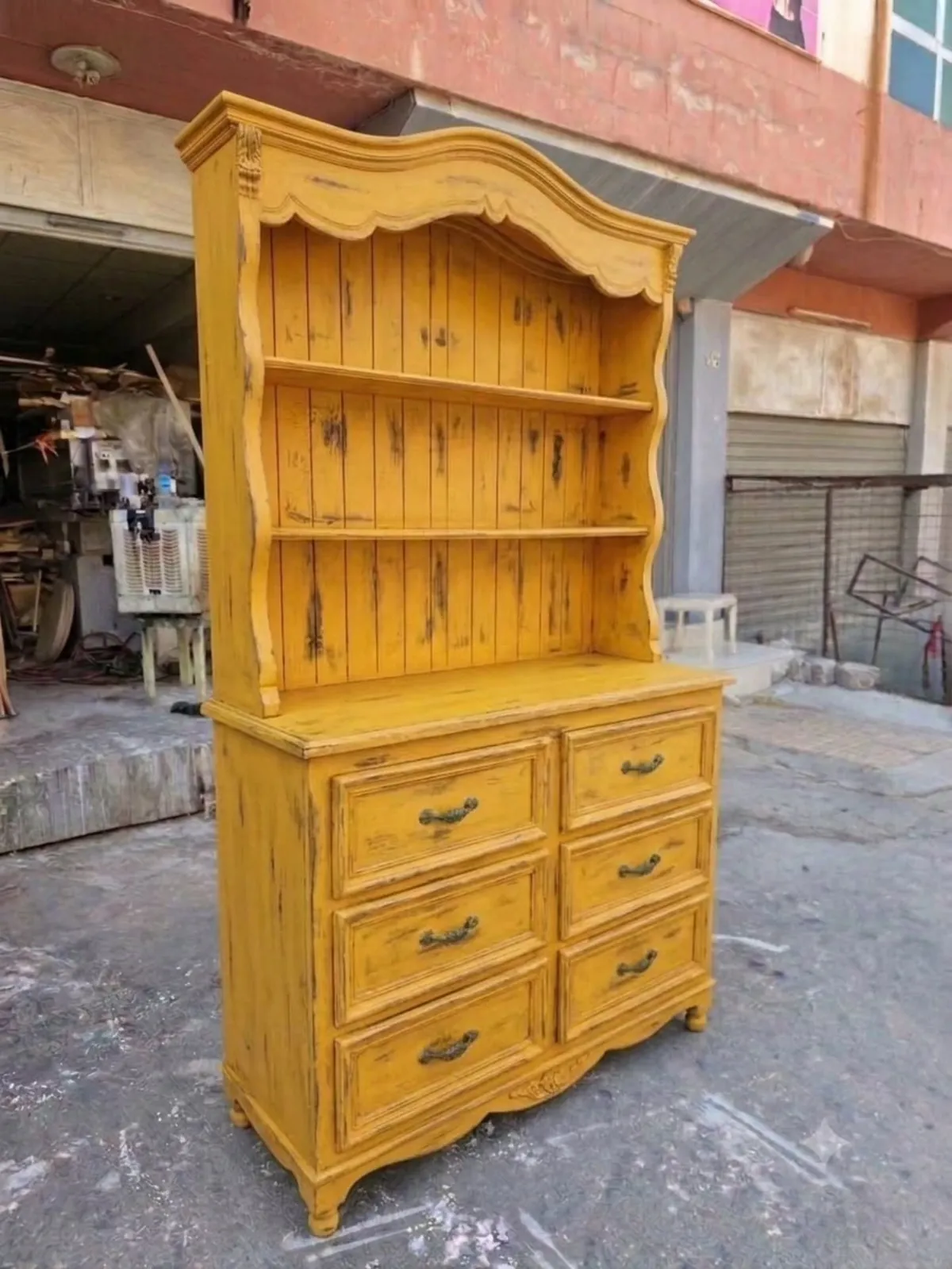 Yellow Wooden Cabinet