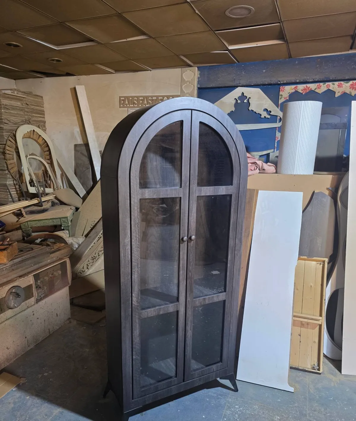 Wooden Arch Display Cabinet