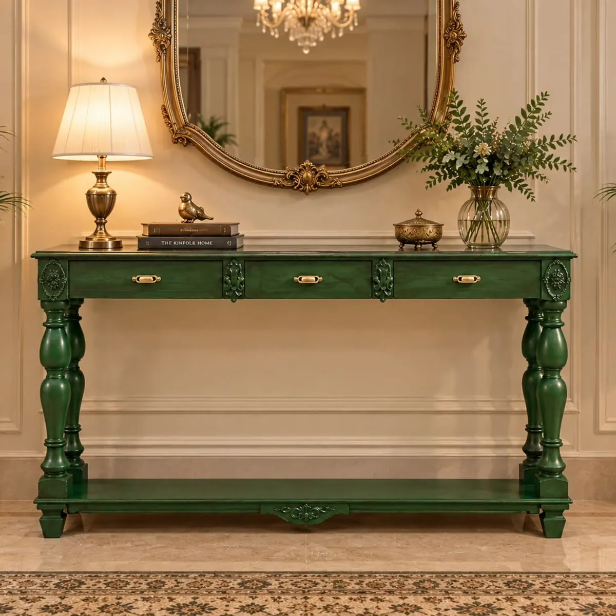 Classical Dark Green Table