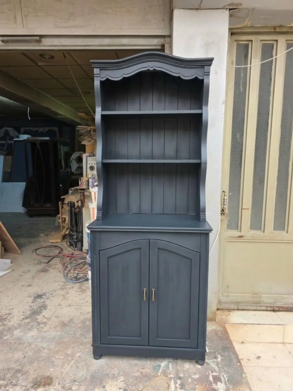 Curved Design Wooden Cabinet