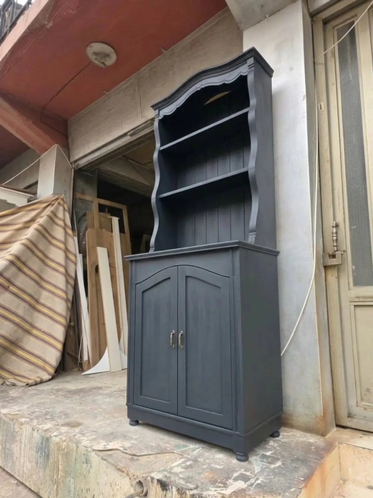 Curved Design Wooden Cabinet