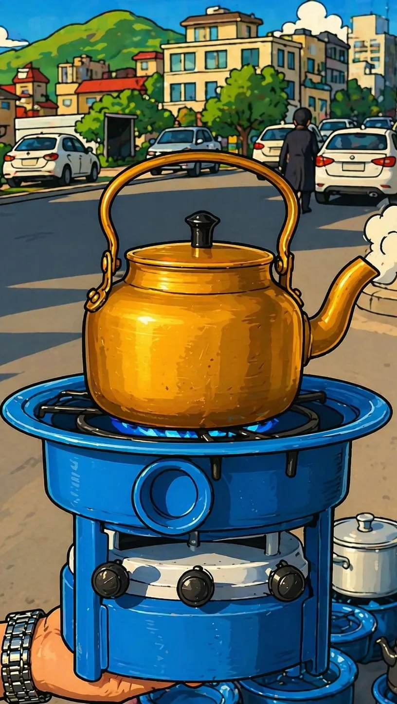 Portable Gas Stove with Kettle