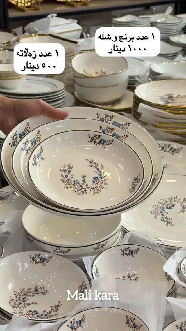 Floral Ceramic Plate and Bowl Set