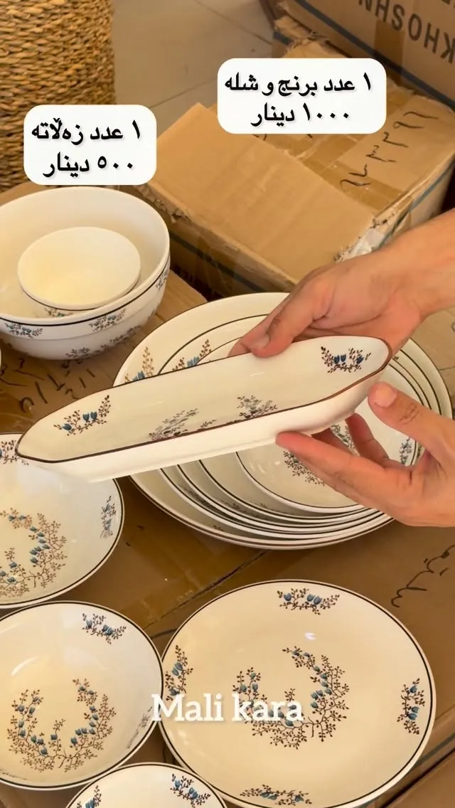 Patterned Ceramic Plate and Bowl Set