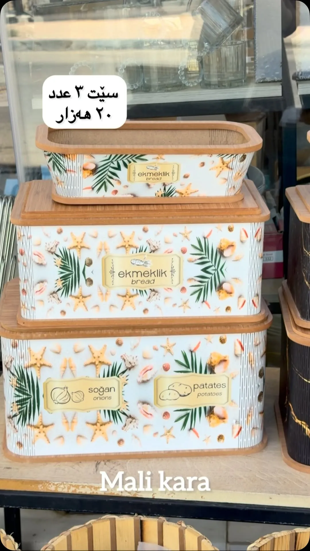 Bread and Vegetable Storage Container Set (3 Pieces)