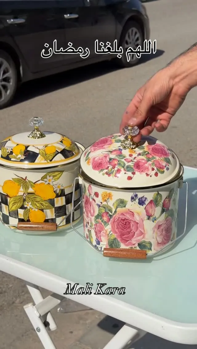 Floral and Lemon Patterned Storage Containers