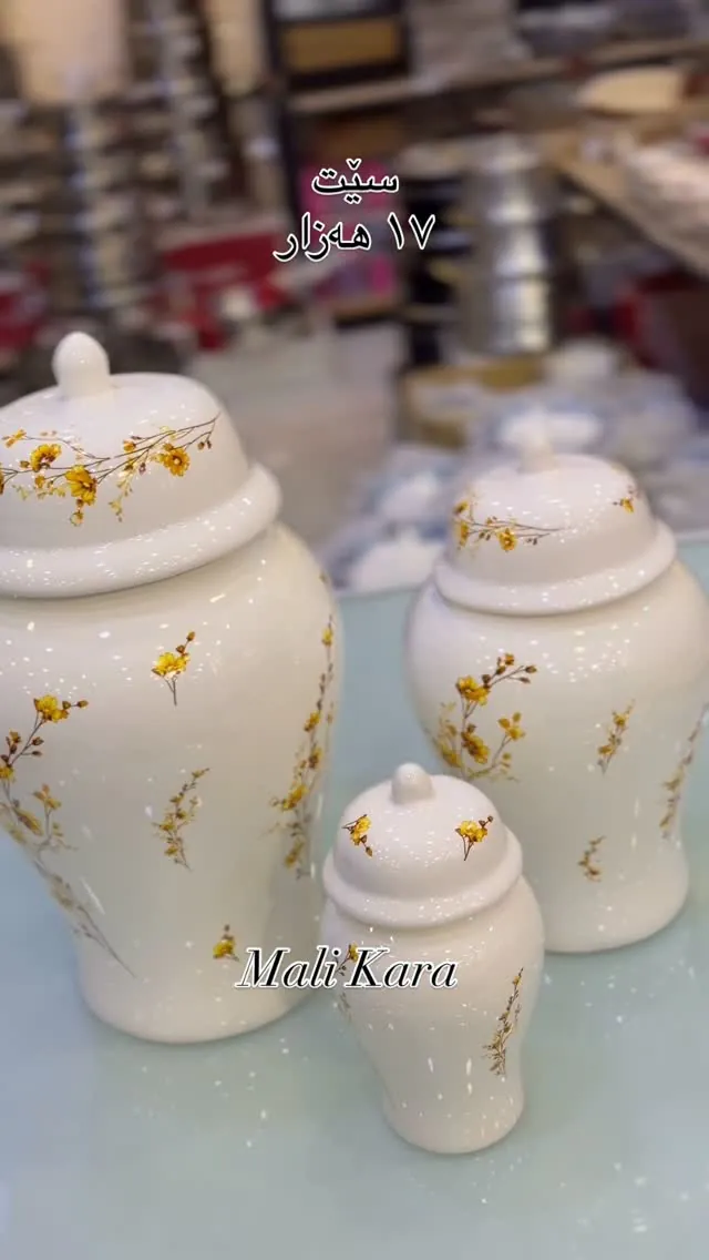 Floral Ceramic Jar Set