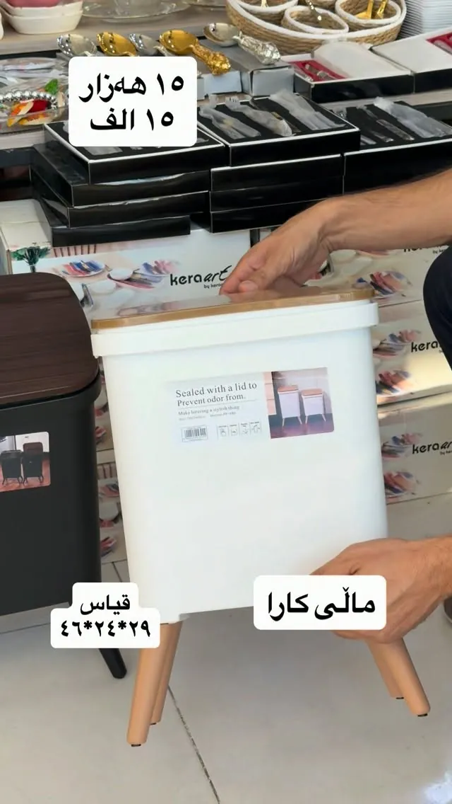 Storage Bin with Lid and Legs