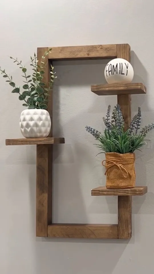 Handmade Wooden Wall Shelf