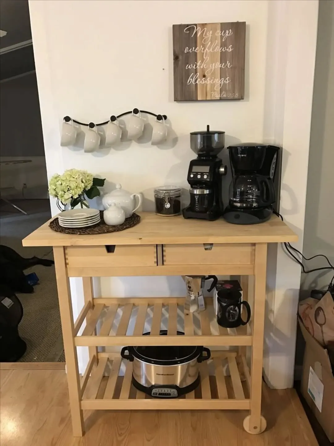 Handmade Wooden Coffee Bar