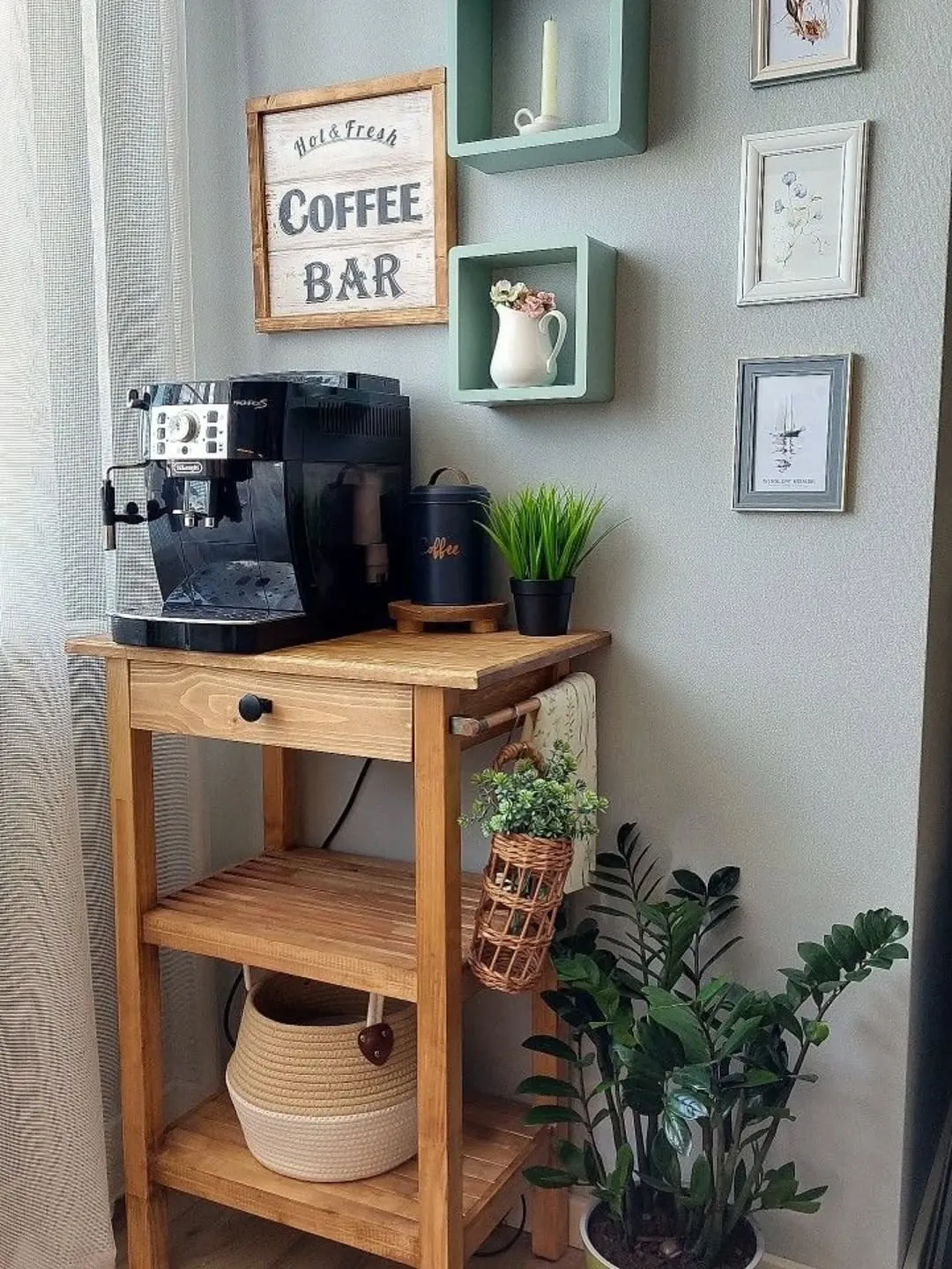 Handmade Wooden Coffee Bar