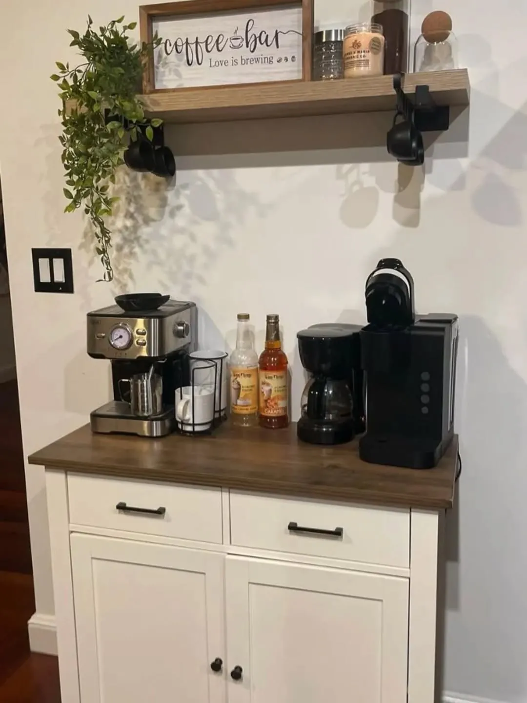 Handmade Wooden Coffee Bar