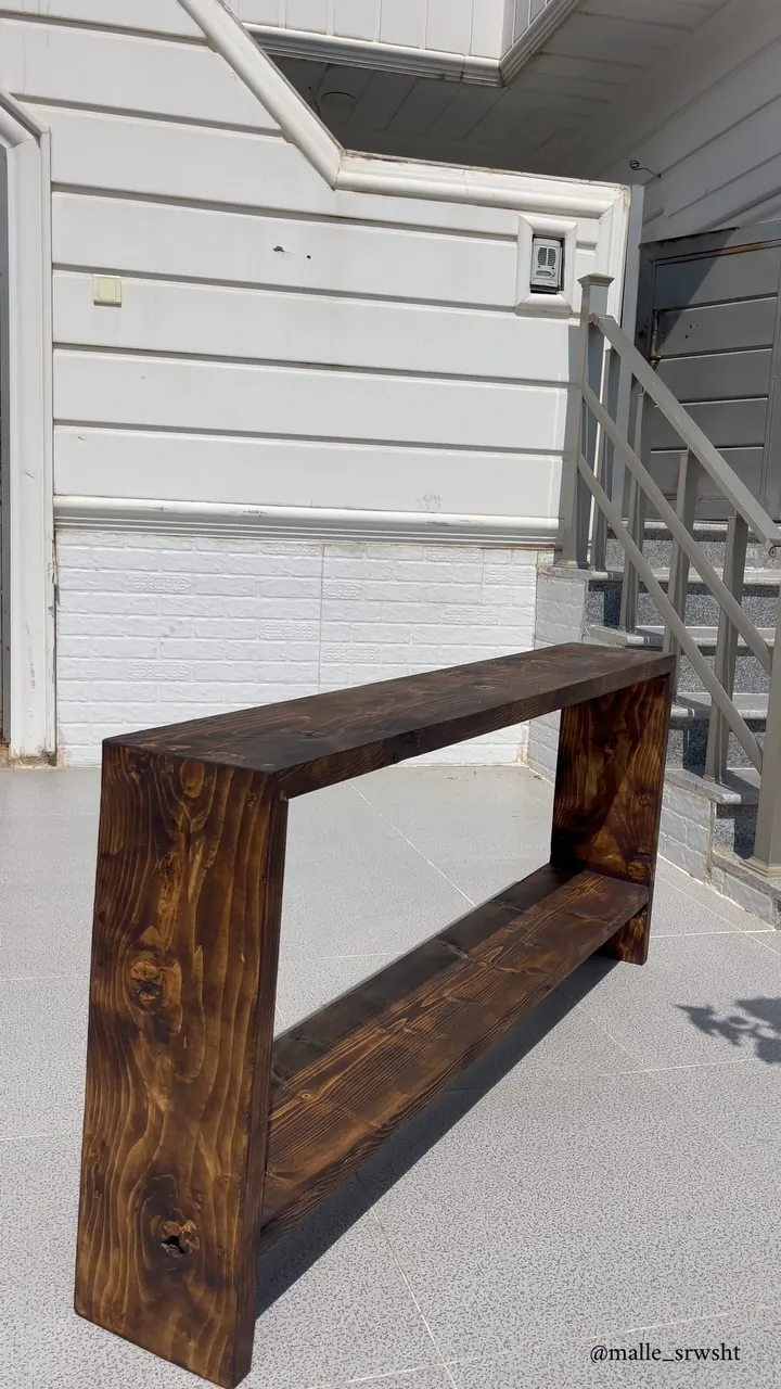 Natural Wood Console Table
