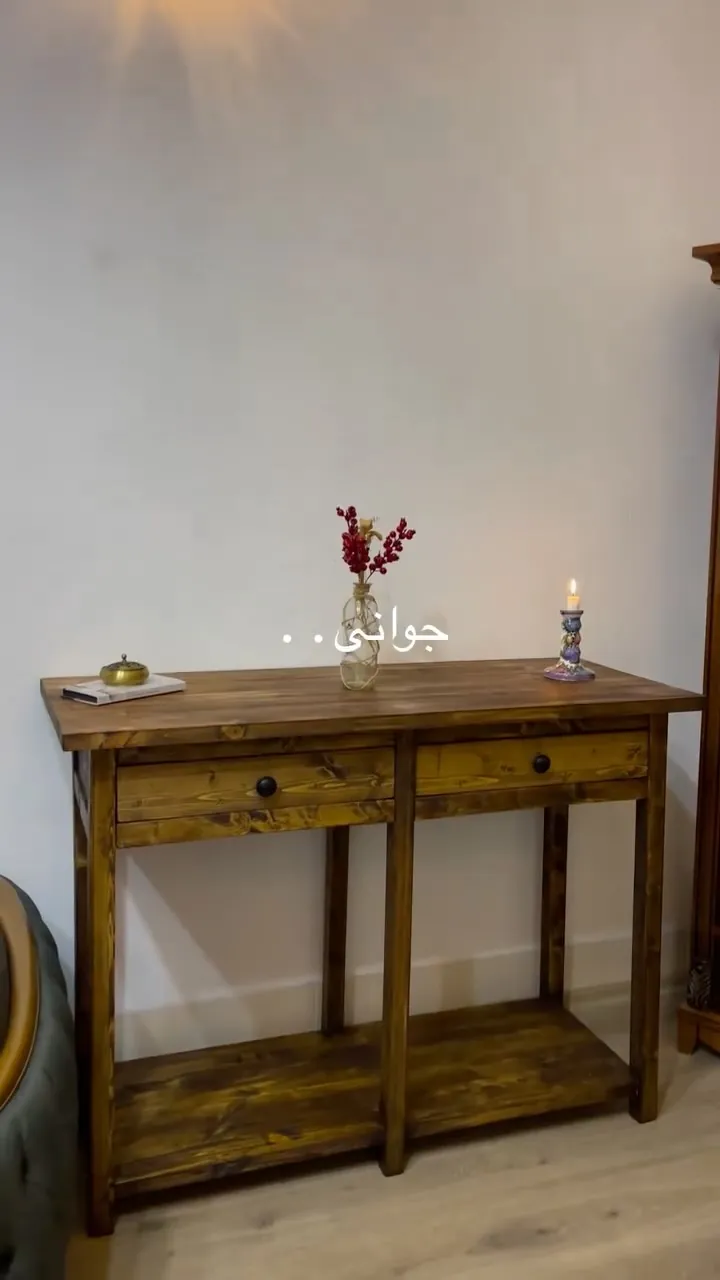 Pine Wood Console Table