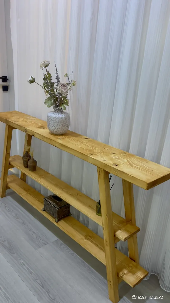 Handmade Wooden Console Table