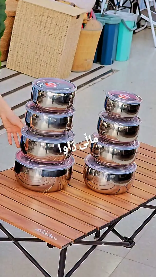 Stainless Steel Bowl Set with Lids