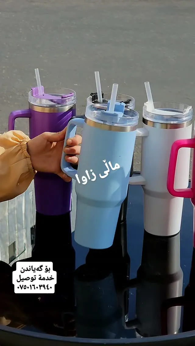Insulated Travel Mug with Handle
