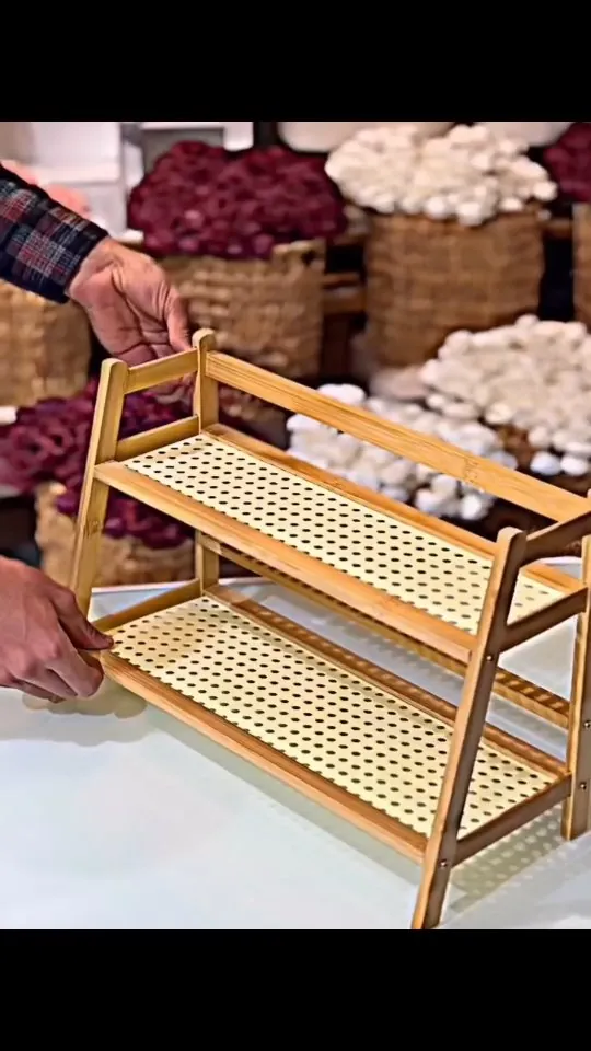 Wooden 2-Tier Storage Shelf