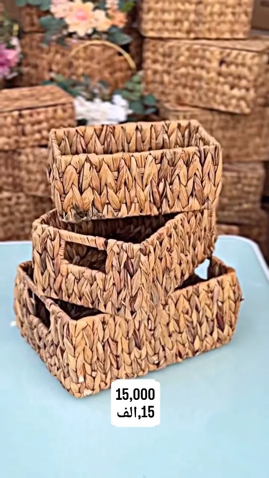 Set of 3 Woven Storage Baskets