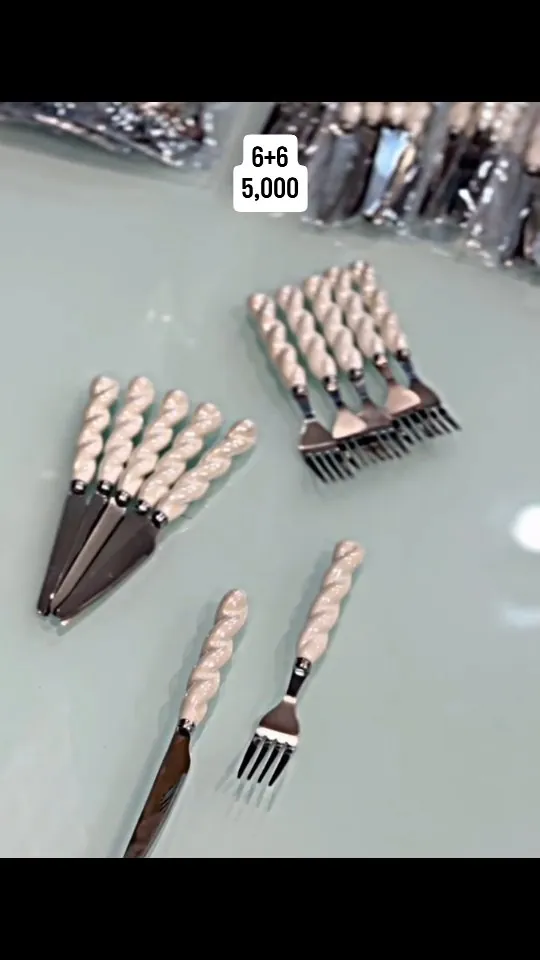 6+6 Cutlery Set with Pearl Handles