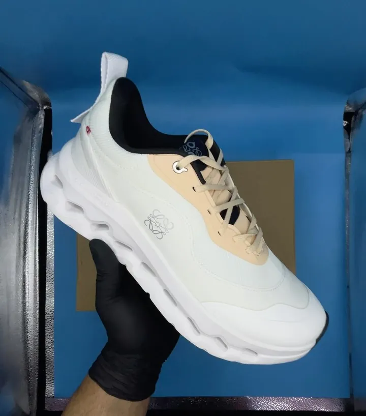Loewe White and Beige Chunky Sneakers