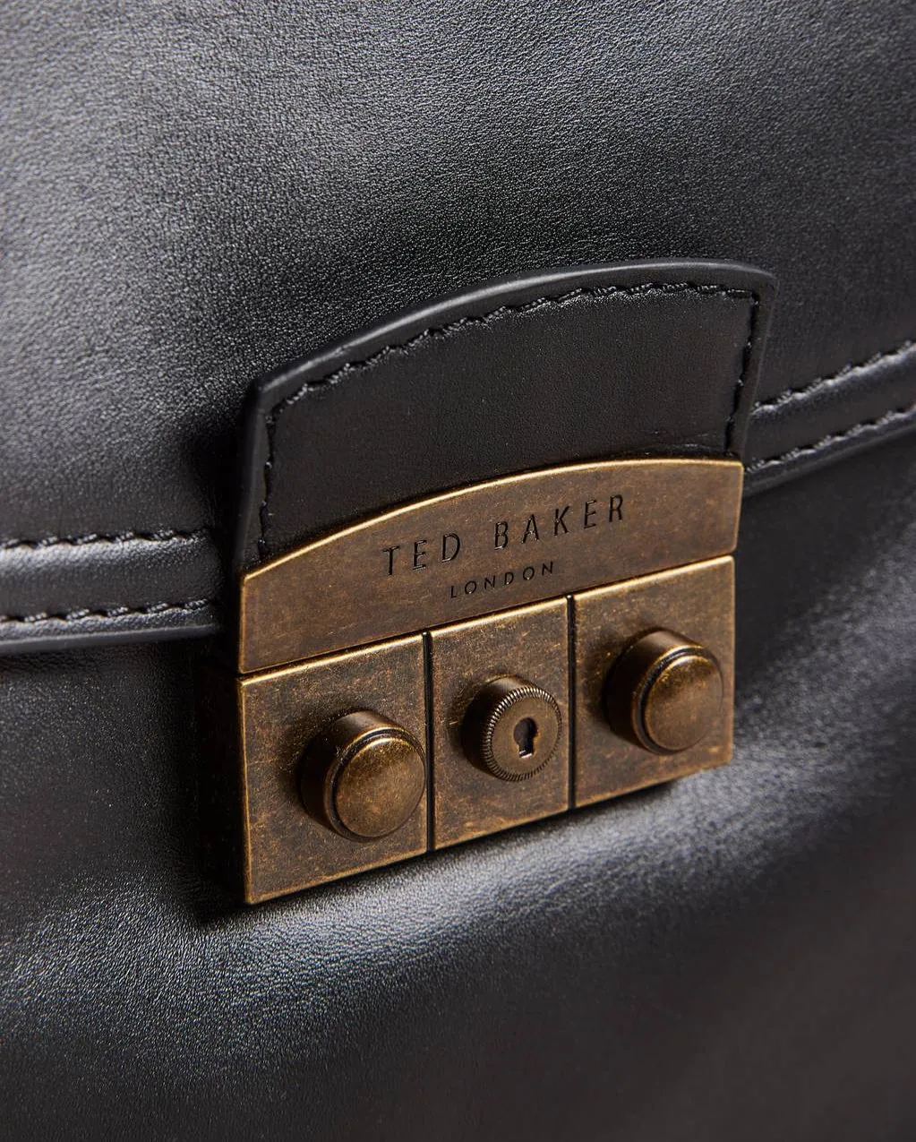 Black Leather Briefcase Bag