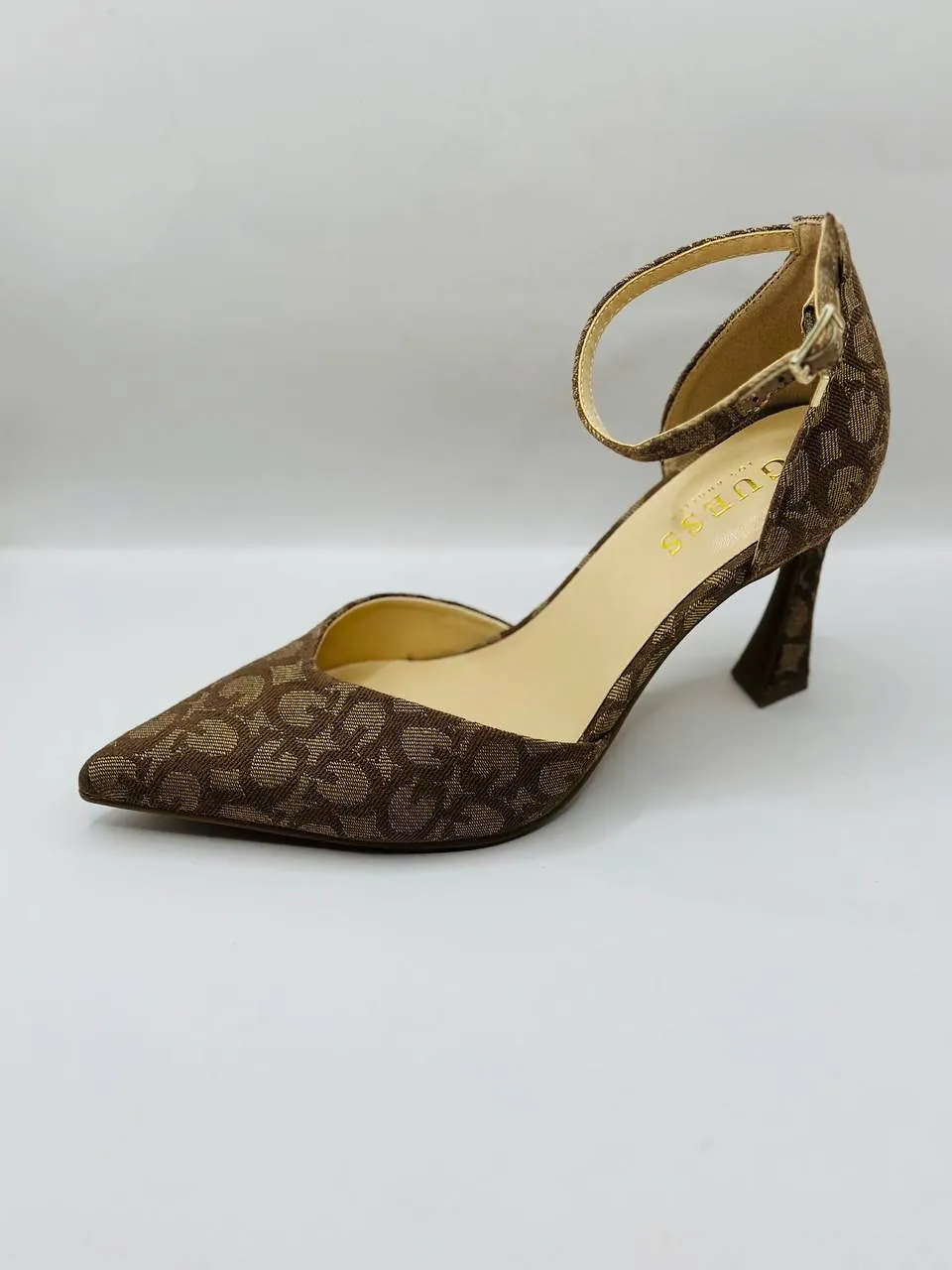 Guess Gold Patterned High Heels Size 6.5