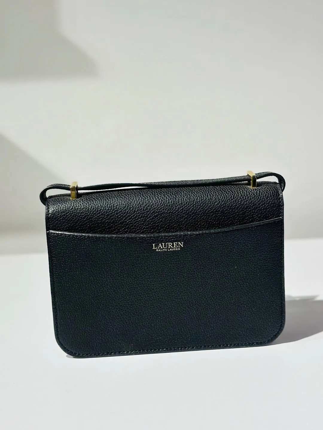 Ralph Lauren Black Leather Shoulder Bag