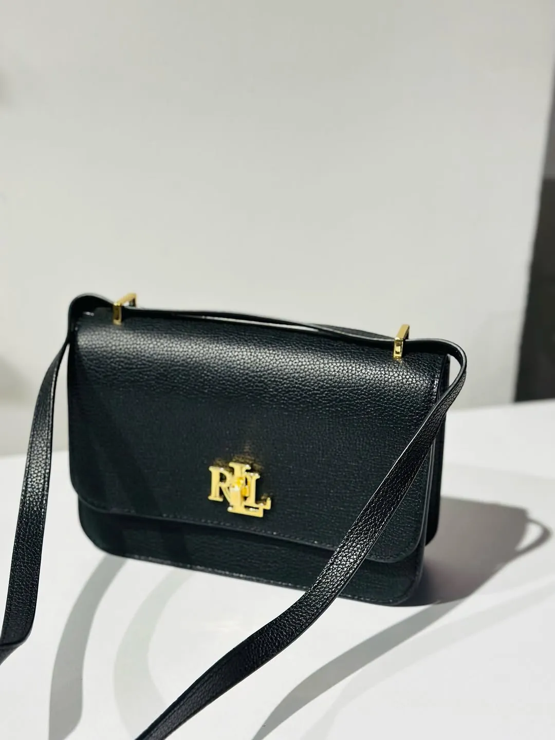 Ralph Lauren Black Leather Shoulder Bag