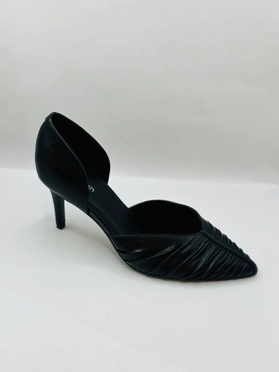 Calvin Klein Black Pointed Toe Slingback Heels