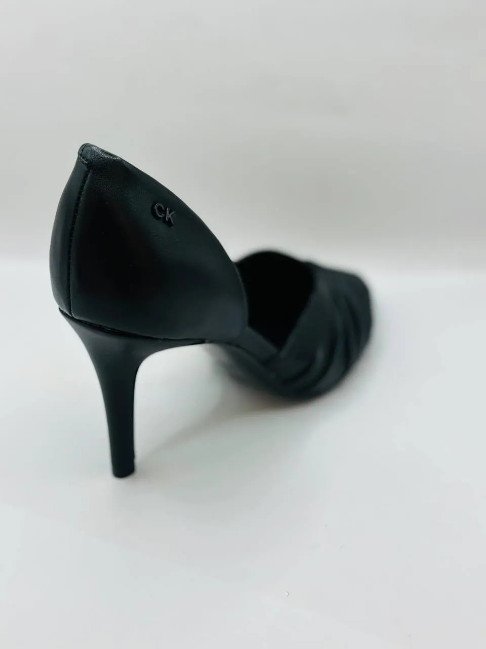 Calvin Klein Black Pointed Toe Slingback Heels