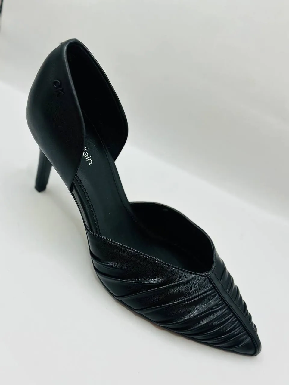 Calvin Klein Black Pointed Toe Slingback Heels