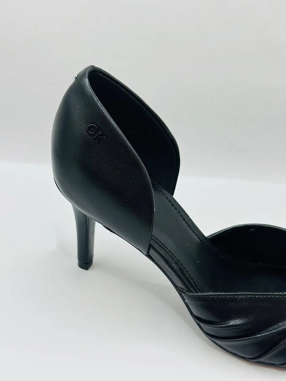 Calvin Klein Black Pointed Toe Slingback Heels