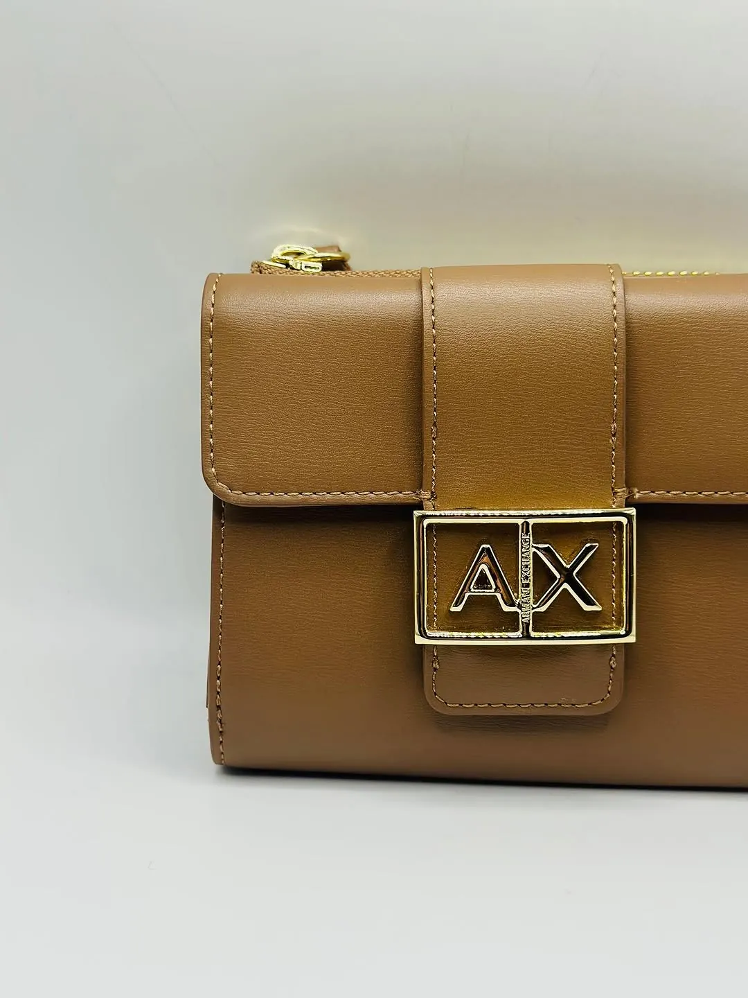 Armani Exchange Brown Leather Bag