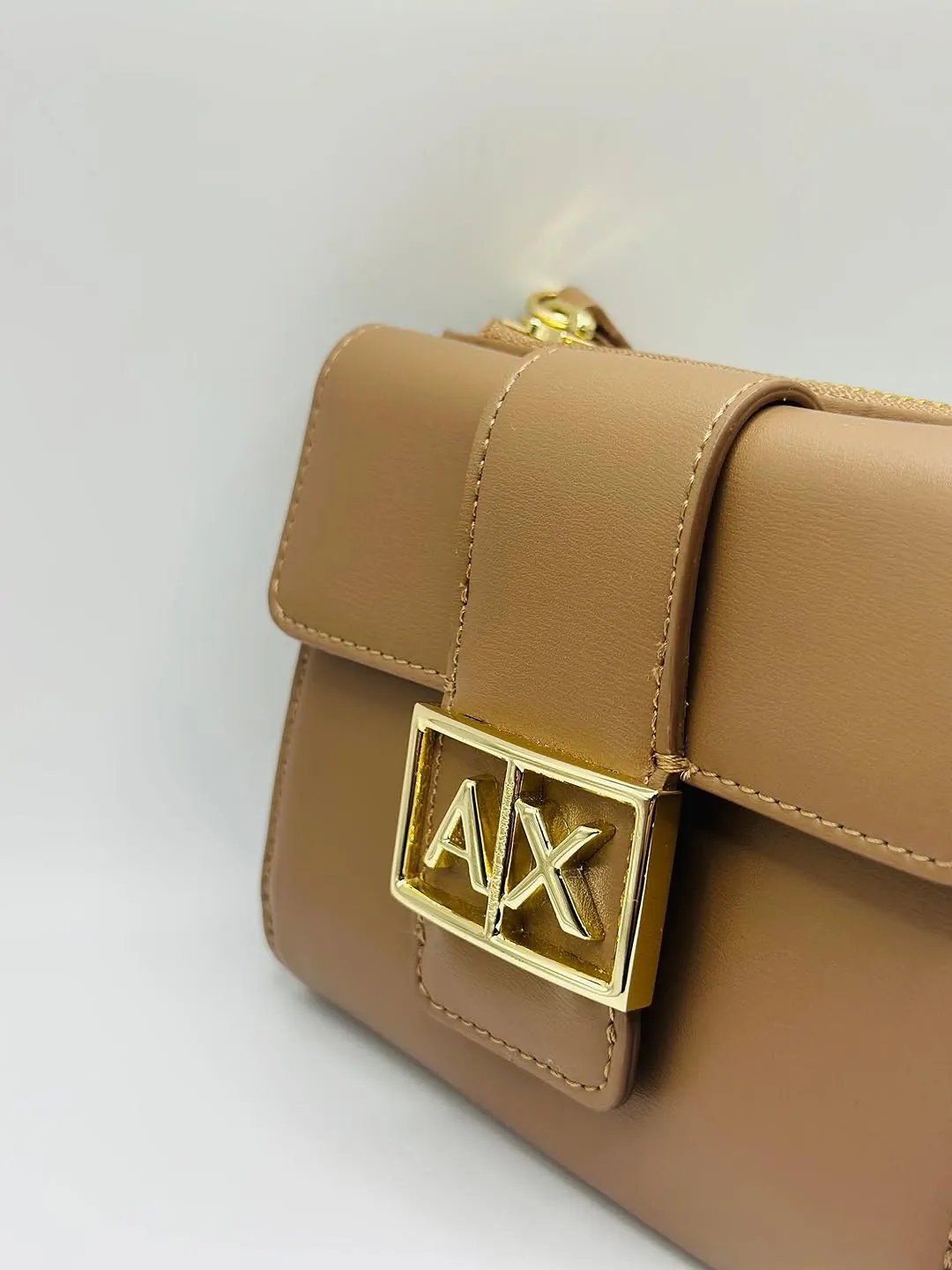Armani Exchange Brown Leather Bag