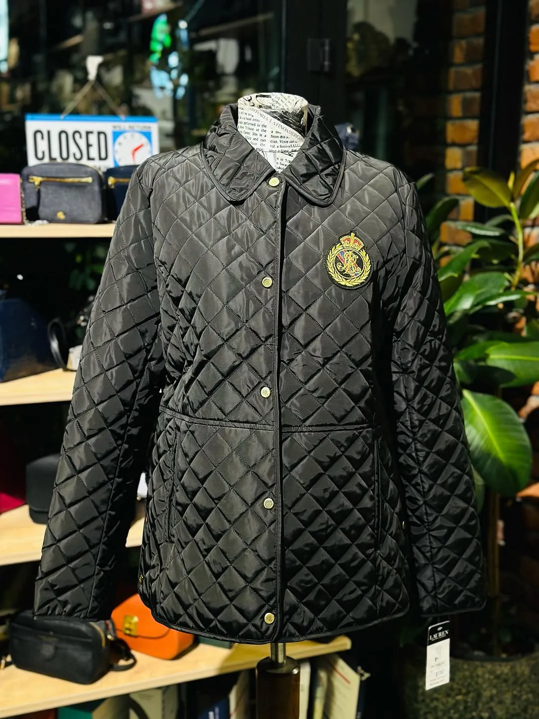 Black Quilted Lauren Jacket
