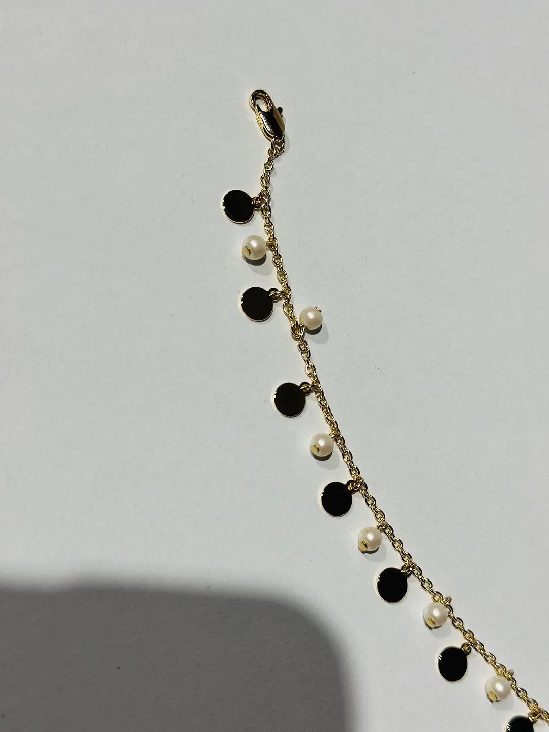 Ralph Lauren Pearl Chain Necklace with RL Pendant