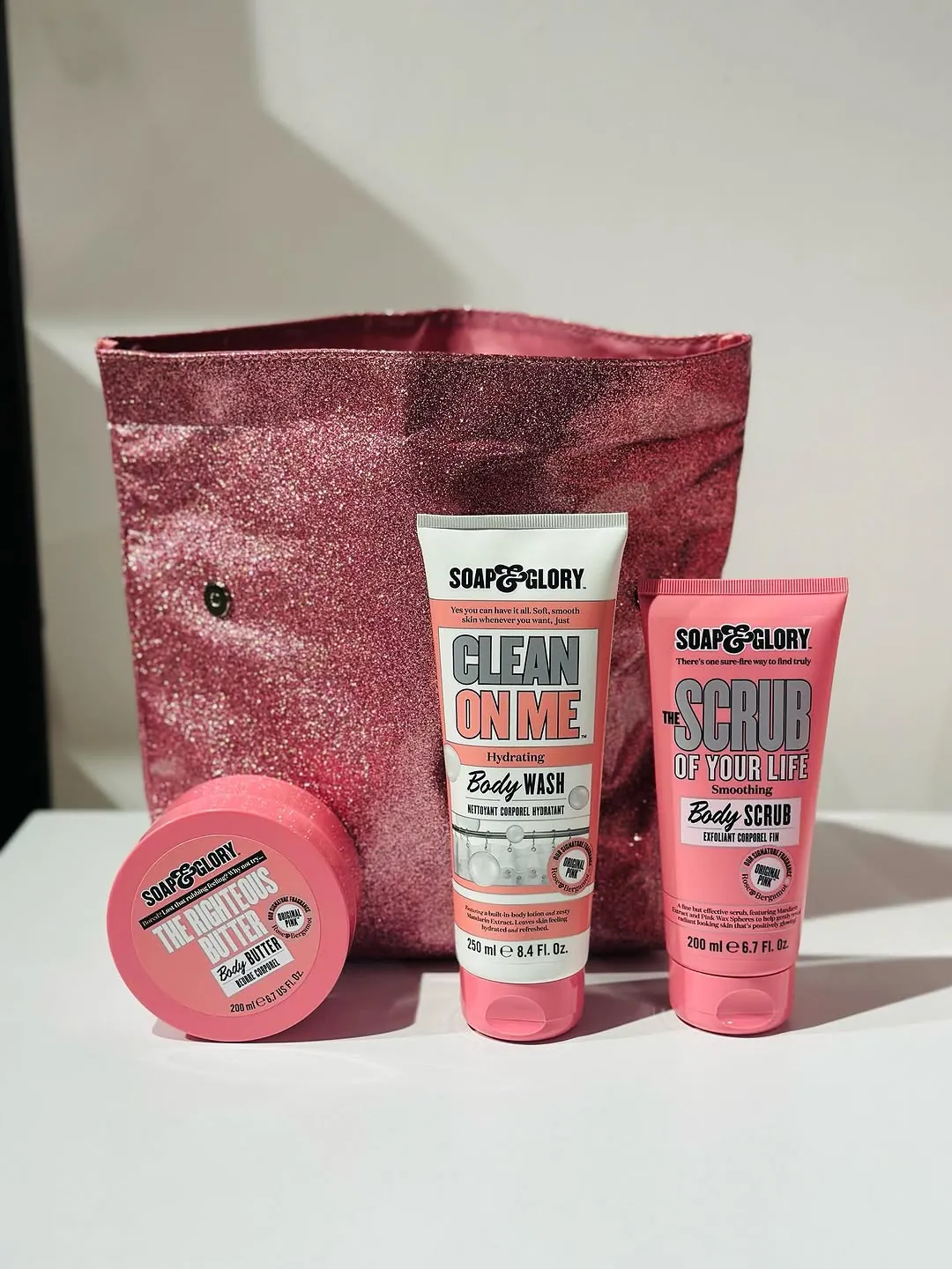 Soap & Glory Body Care Set with Glitter Bag