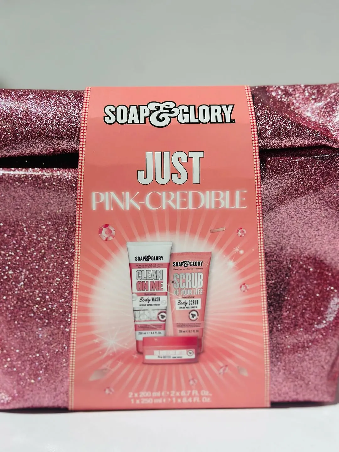 Soap & Glory Body Care Set with Glitter Bag