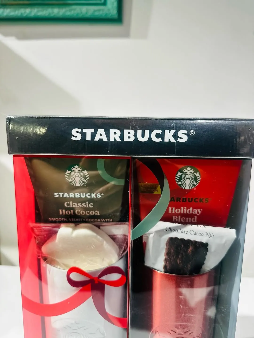 Starbucks Holiday Gift Set with Mugs and Hot Cocoa