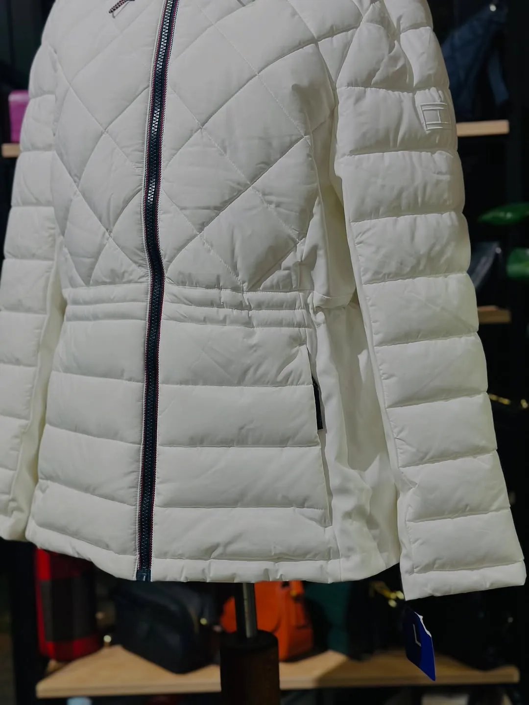 White Quilted Hooded Puffer Jacket