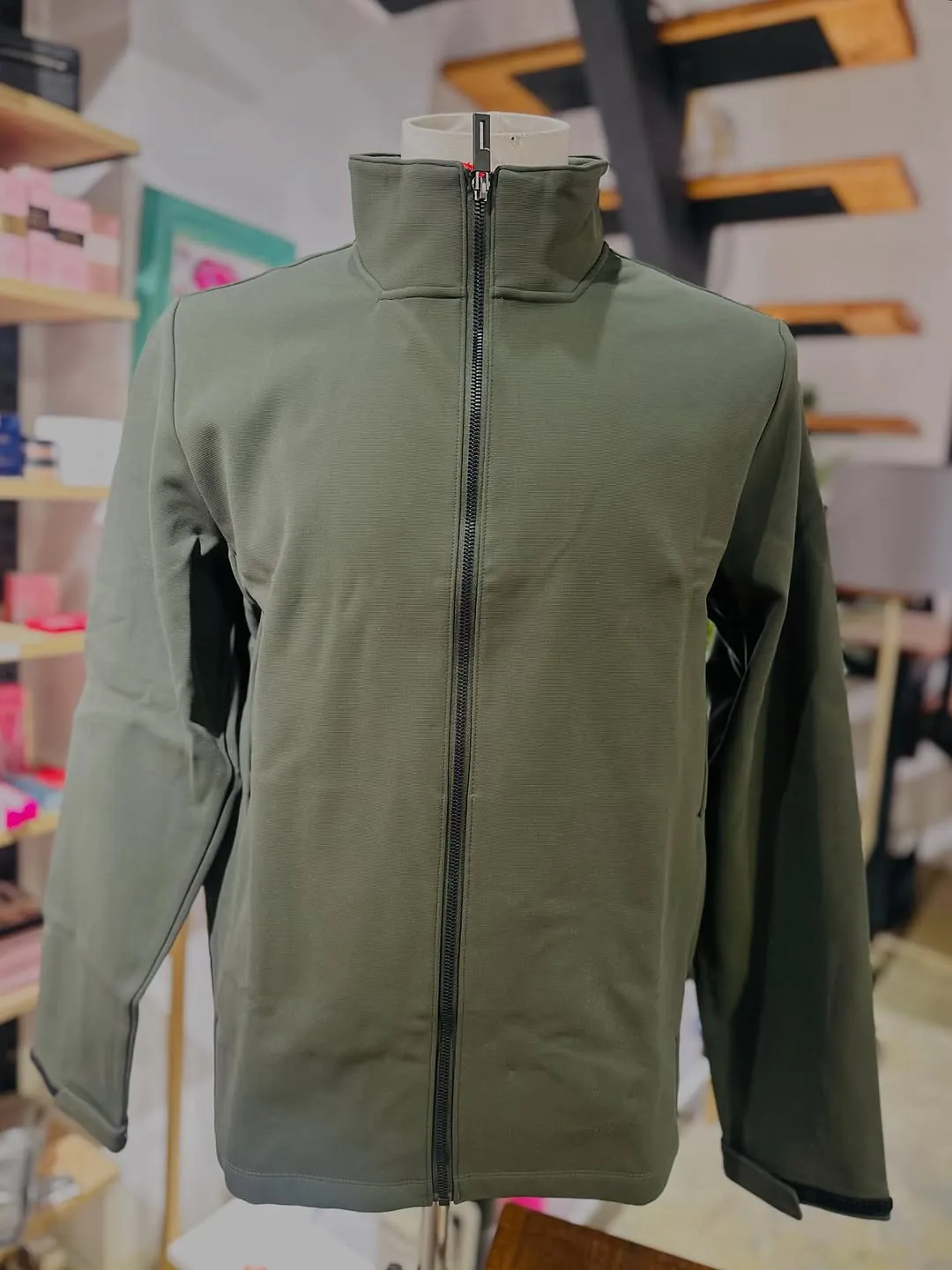 Men's Green Zip-Up Jacket