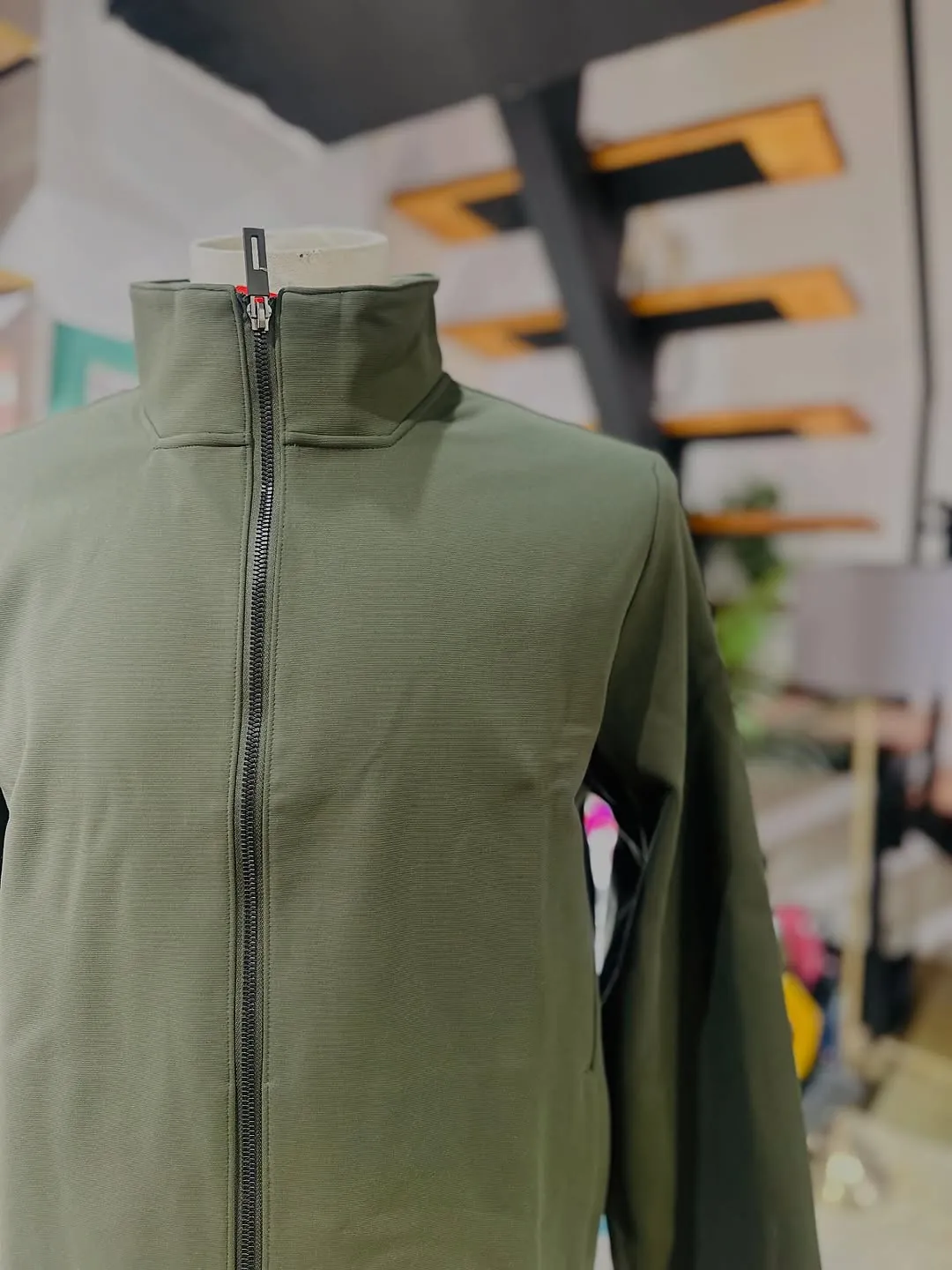 Men's Green Zip-Up Jacket