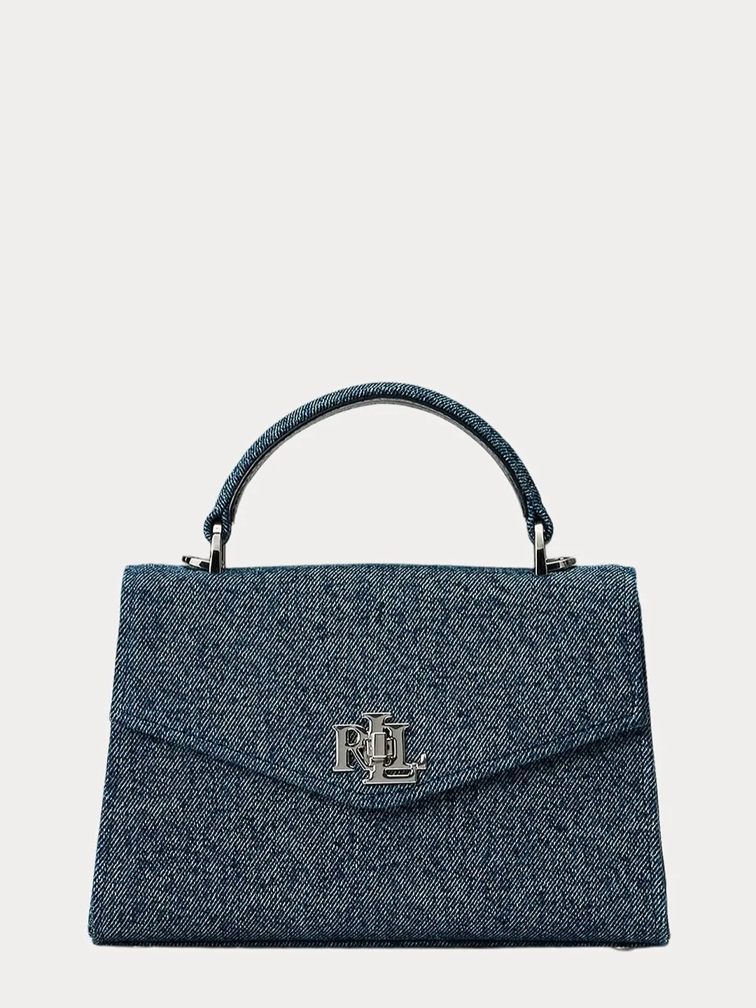 Blue Denim Handbag with RL Logo