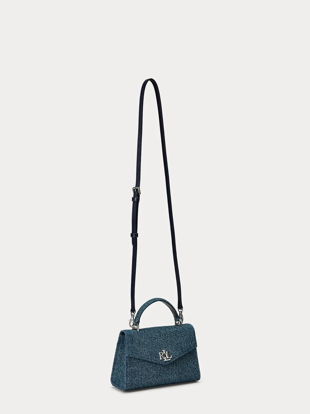 Blue Denim Handbag with RL Logo