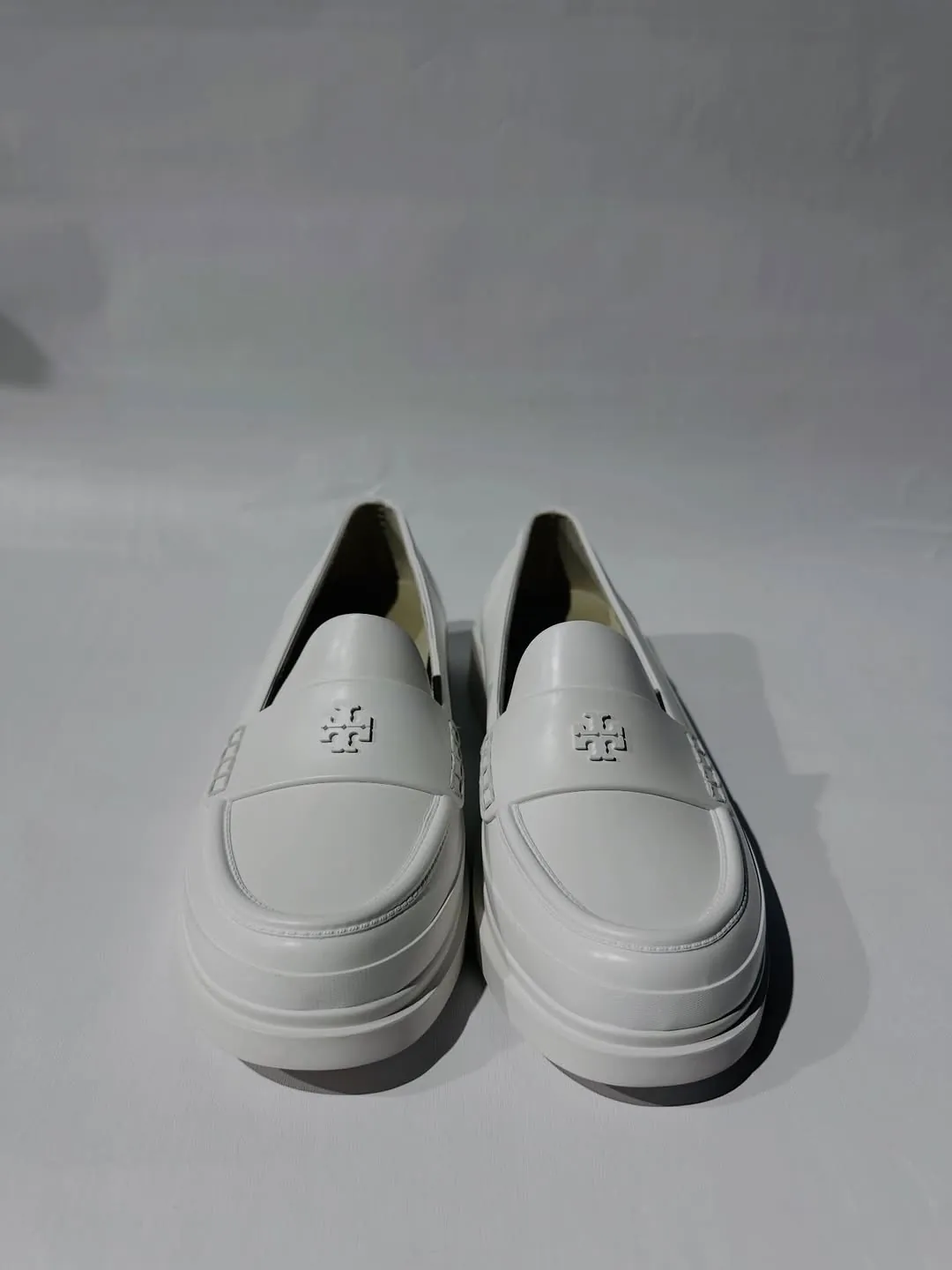 White Platform Loafers