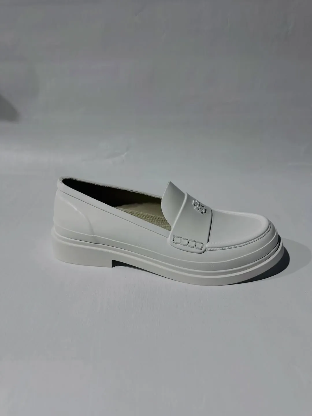 White Platform Loafers