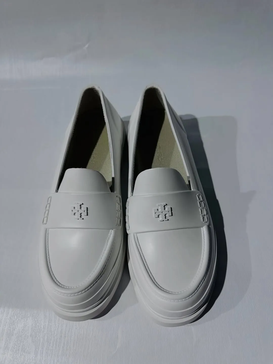 White Platform Loafers